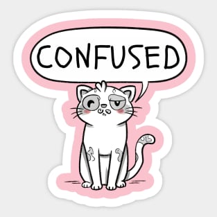 Confused Cat Sticker